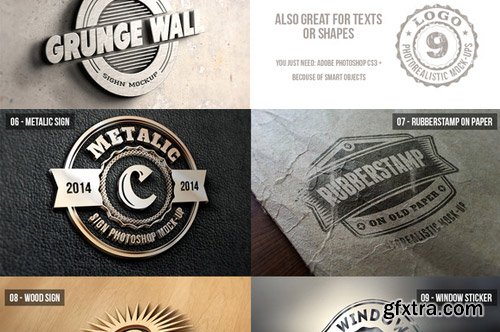 Photorealistic Logo Mock-Ups Vol.3