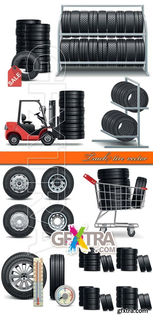 Truck tire vector