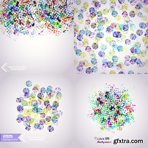 Abstract Hand Drawn Watercolor Stock Images Vectors and Illustrations Pack
