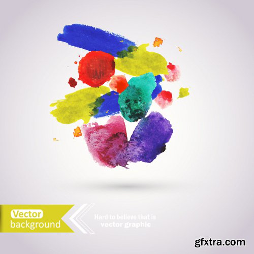 Abstract Hand Drawn Watercolor Stock Images Vectors and Illustrations Pack