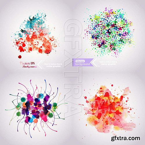 Abstract Hand Drawn Watercolor Stock Images Vectors and Illustrations Pack