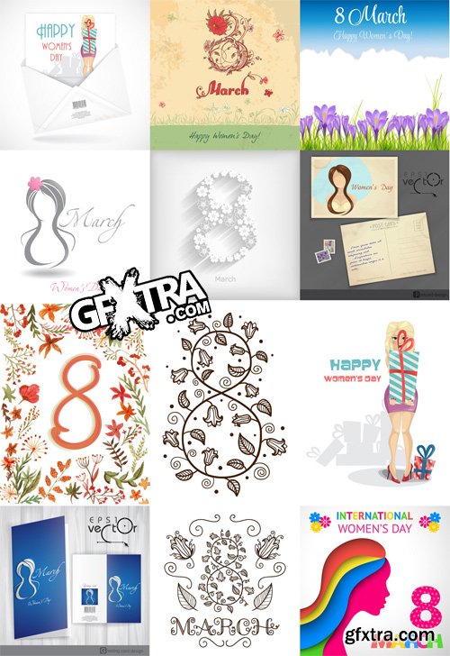 8 march & International women's day 25xEps