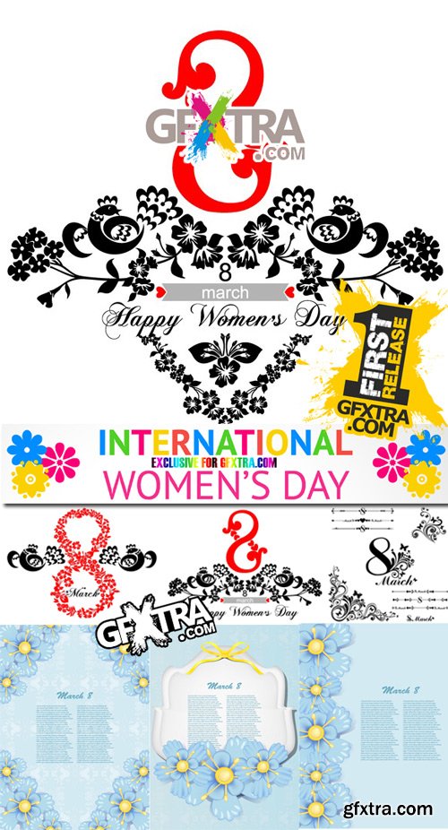 8 march & International women's day 25xEps