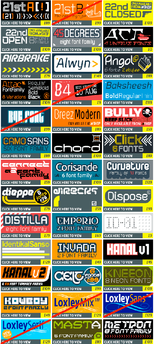 IDENTIKAL FOUNDARY - 68 Commercial Font Families €2499