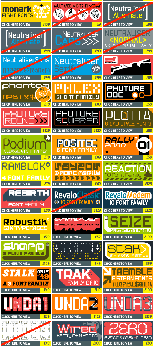 IDENTIKAL FOUNDARY - 68 Commercial Font Families €2499