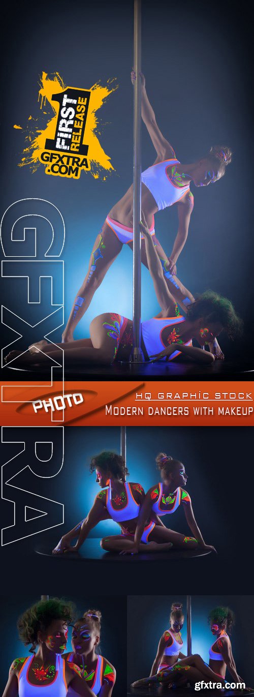 Stock Photo - Modern dancers with makeup