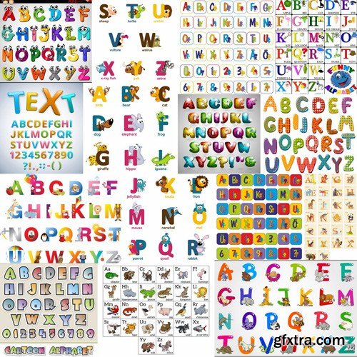 Alphabet For Children - 25 Vector