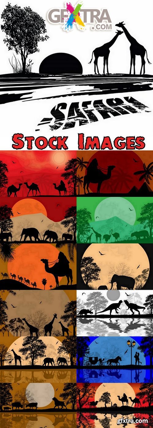Animal Silhouette in Africa - 13 Eps
