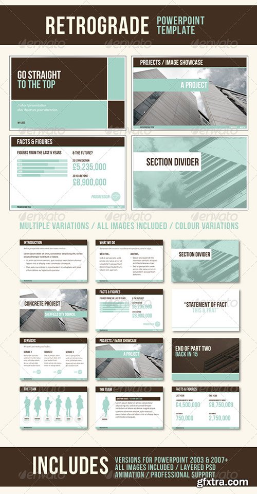 Graphicriver RetroGrade PowerPoint Template 235144