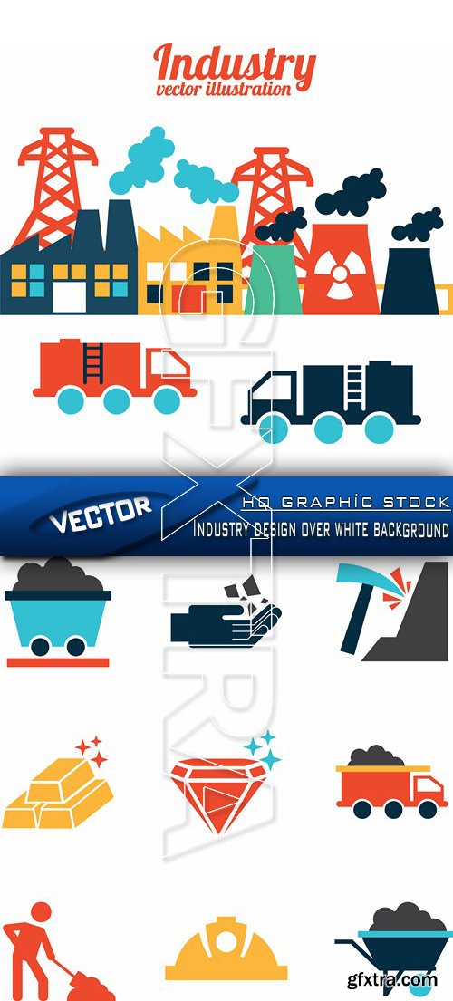 Stock Vector - Industry design over white background
