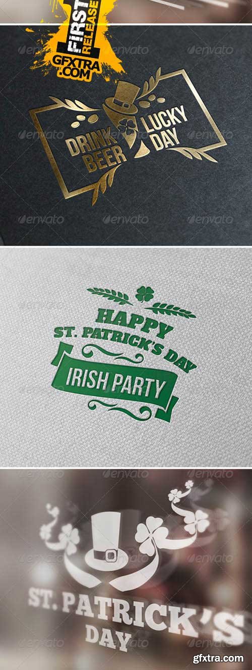 Saint Patrick's Day Vintage Labels & Badges Logos