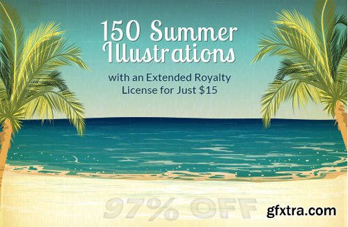 Monday Special: 150 Summer Illustrations with an Extended License – Just $15