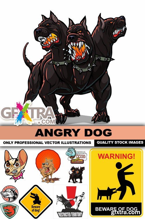 Angry Dog - 25 Vector