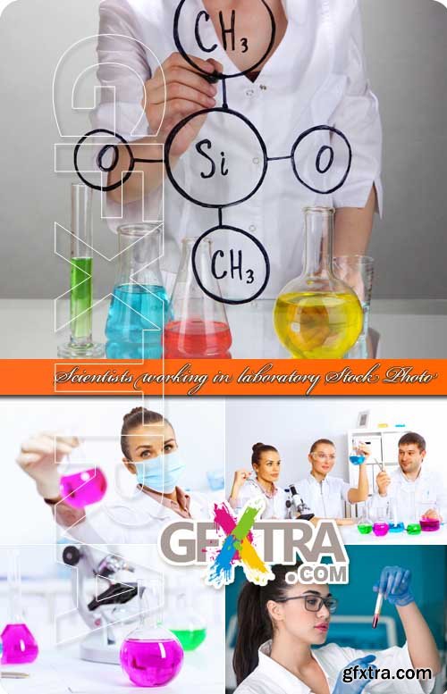 Scientists working in laboratory Stock Photo