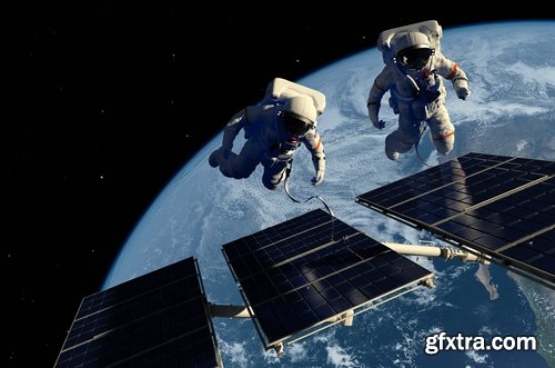 Space satellite, astronaut, planets - 25 HQ Jpg