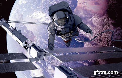Space satellite, astronaut, planets - 25 HQ Jpg