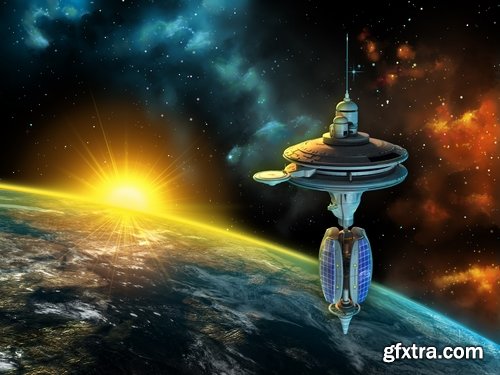Space satellite, astronaut, planets - 25 HQ Jpg
