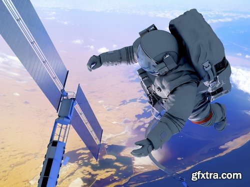 Space satellite, astronaut, planets - 25 HQ Jpg