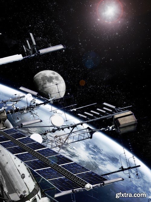 Space satellite, astronaut, planets - 25 HQ Jpg