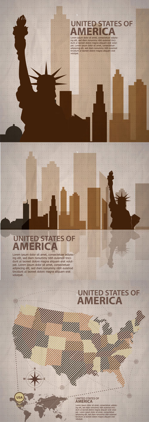 United States vector art Pack