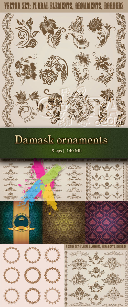 Damask ornaments
