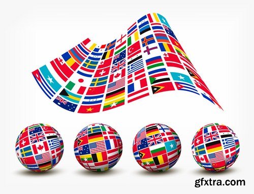 Globe And Map #2 - 25 Vector