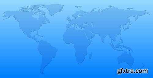 Globe And Map #2 - 25 Vector
