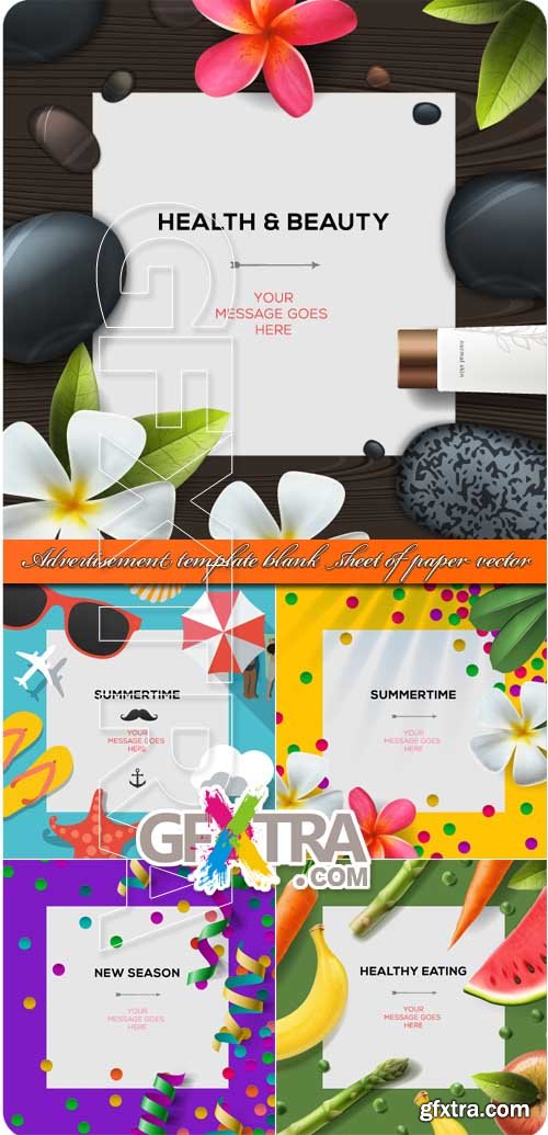 Advertisement template blank sheet of paper vector