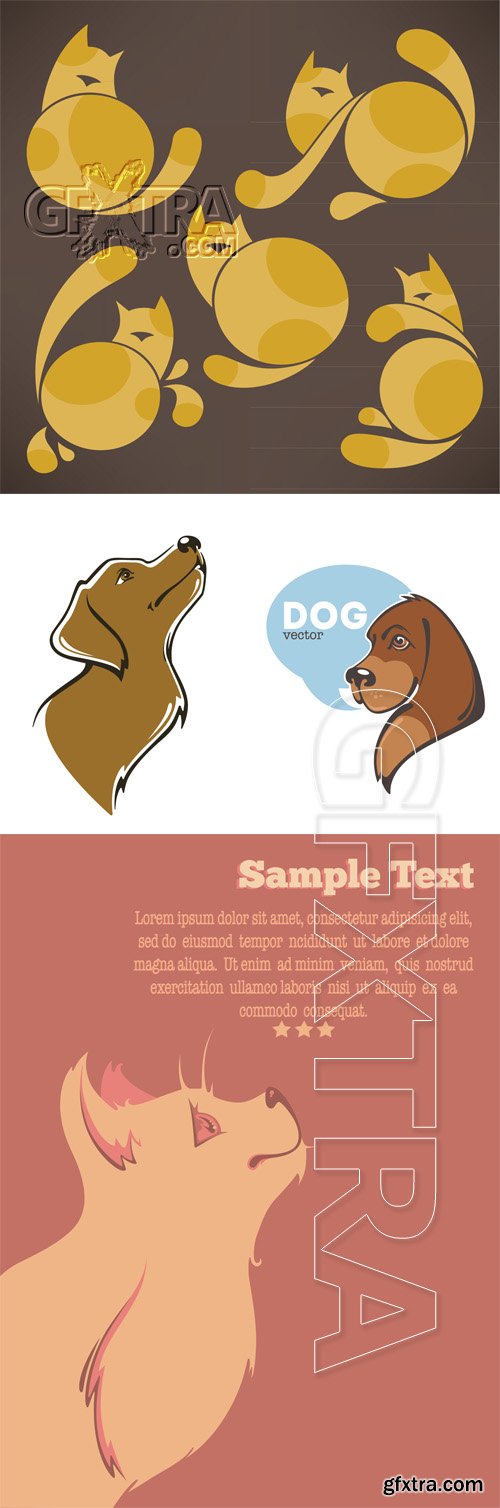 Cats and dogs symbols