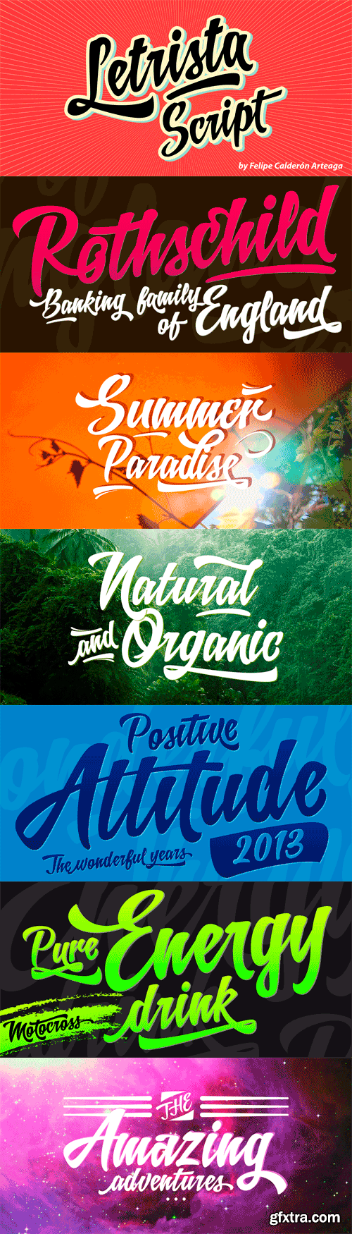 Letrista Script Font Family - 2 Fonts for $85