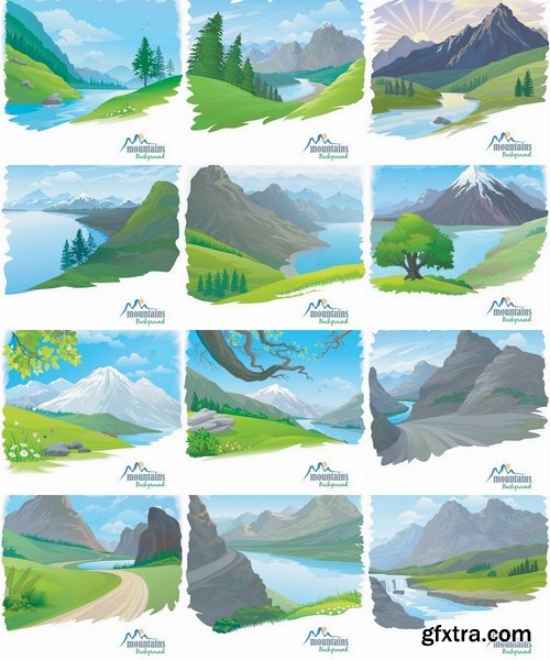 Landscape set #2 - 25 Eps