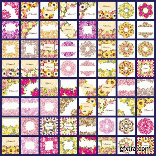 Flowers Background - 25 EPS