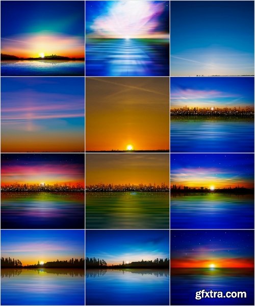 Silhouettes of city and nature - 25 Eps
