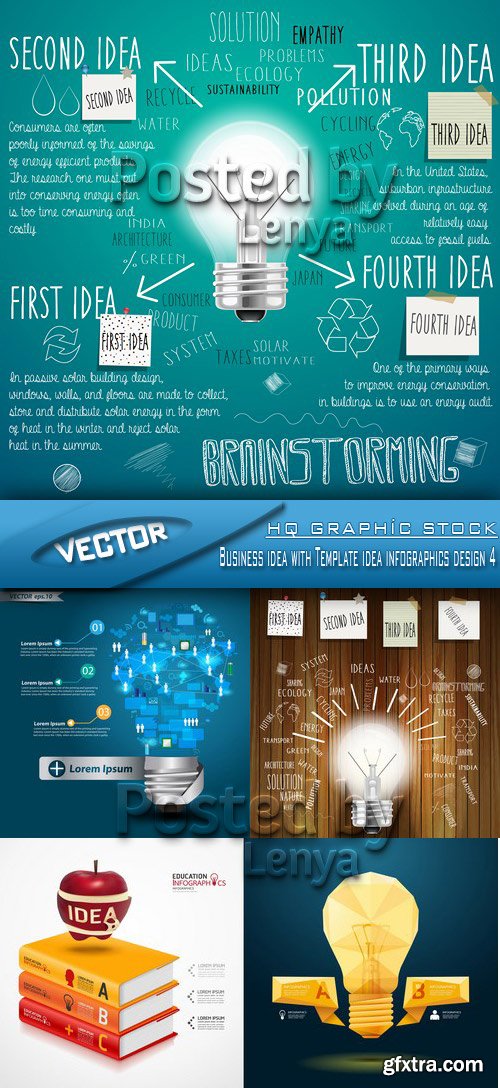 Stock Vector - Business idea with Template idea infographics design 4