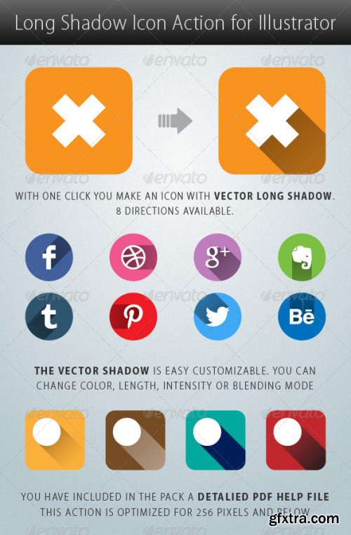 GraphicRiver - Long Shadow Icon Action for Illustrator - 5281590