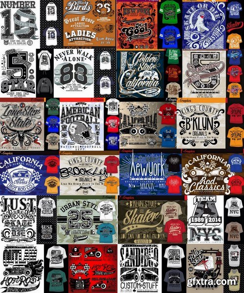 T-shirt Design elements #5 -25 Eps