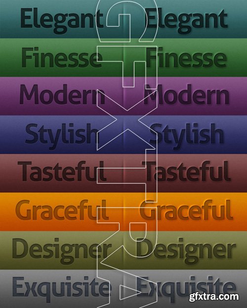Pressed and Embossed Layer Photoshop Styles