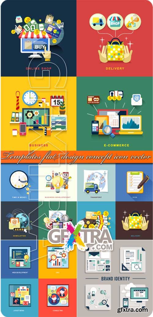Stock Vector - Templates flat design concept icon vector
