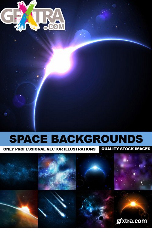 Space Backgrounds - 25 Vector