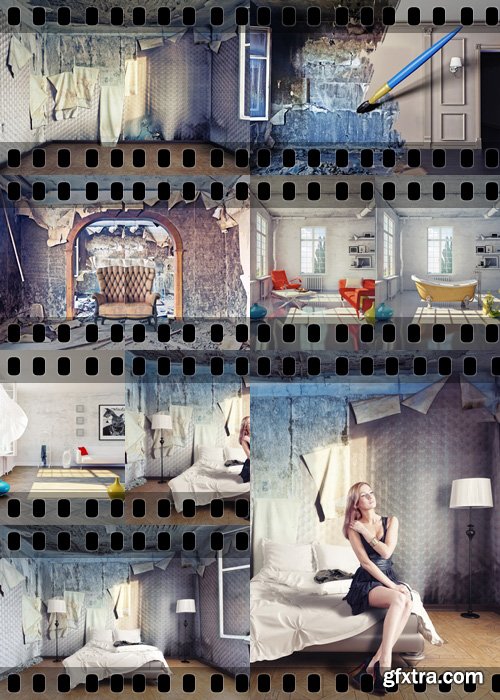 Abandoned interior, interior renovation - Stock photo