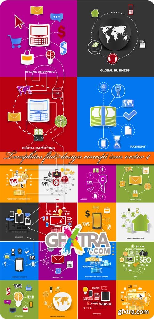 Templates flat design concept icon vector 4
