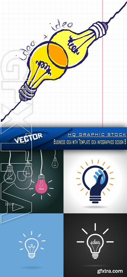 Stock Vector - Business idea with Template idea infographics design 8