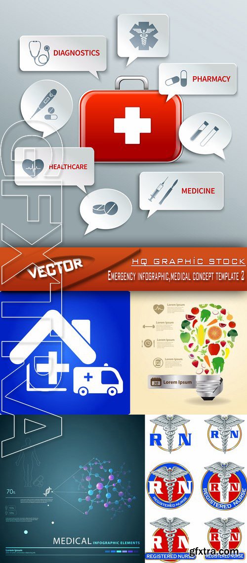 Stock Vector - Emergency infographic,medical concept template 2