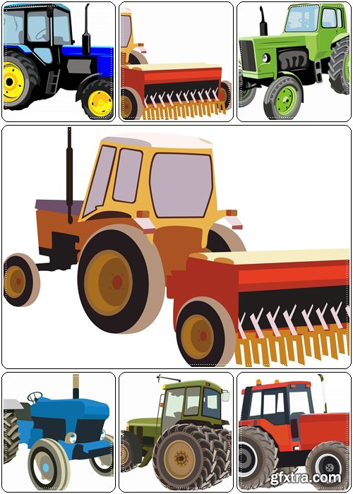 Farm tractor - Vector