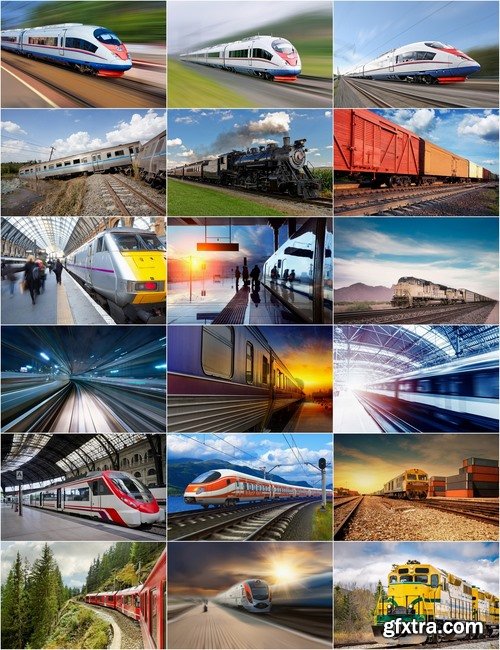 Different Trains Set - 25 HQ Jpg