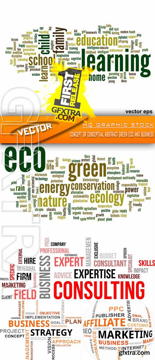 Stock Vector - concept or conceptual abstract green eco and business