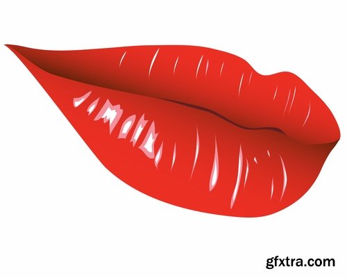 Different lips in vector - 13 Eps - 5 Svg - 7 Ai