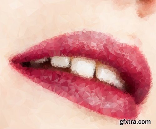 Different lips in vector - 13 Eps - 5 Svg - 7 Ai