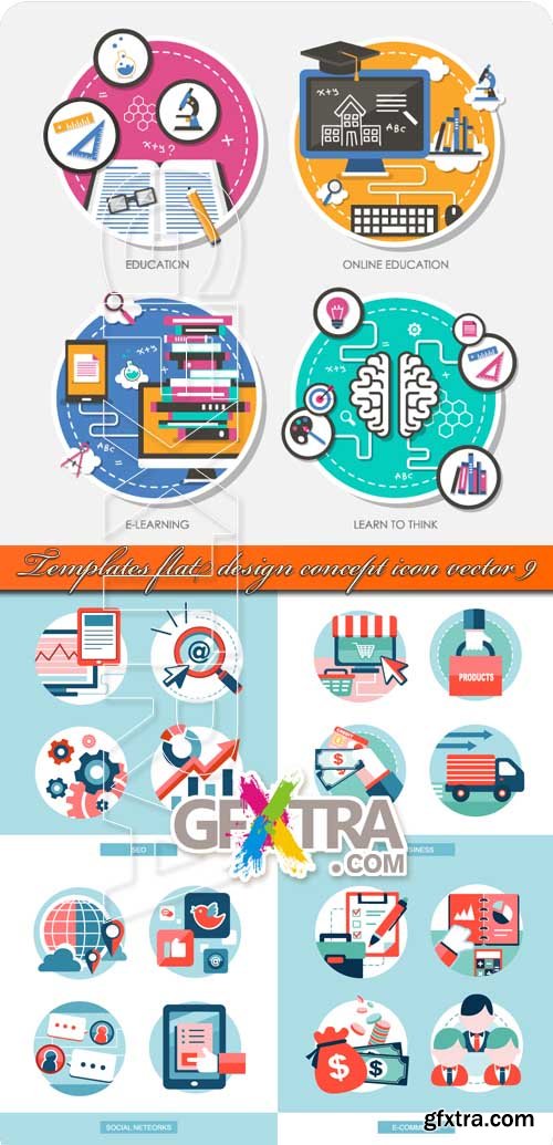 Templates flat design concept icon vector 9