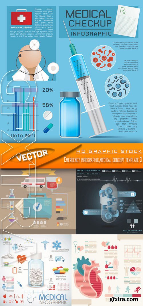 Stock Vector - Emergency infographic,medical concept template 3